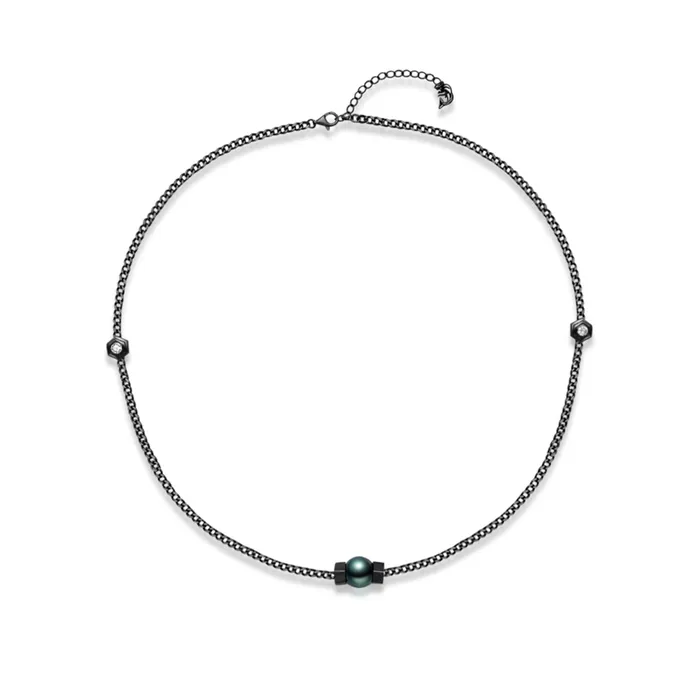 Tahitian Pearl Necklace WN00549 HEXAGON Pearly Lustre Necklaces