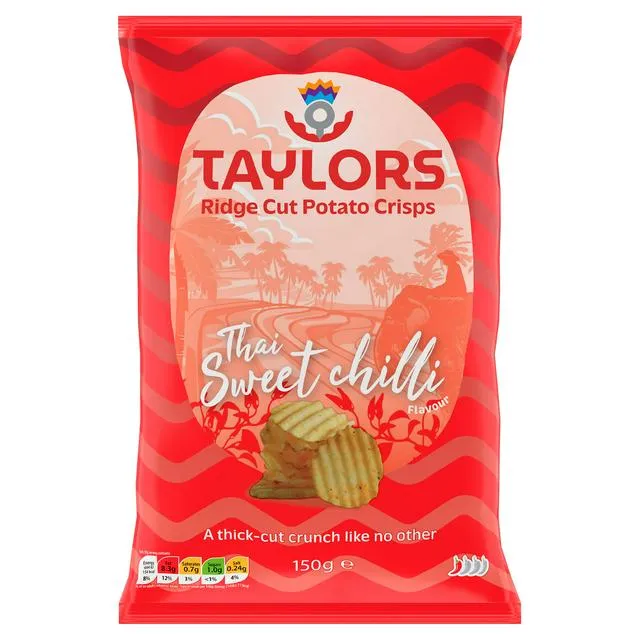 Taylors Ridge Cut Crisps Thai Sweet Chilli 150g HRH International Earrings