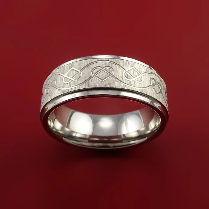 Titanium Celtic Heart Band Lashbrook Rings