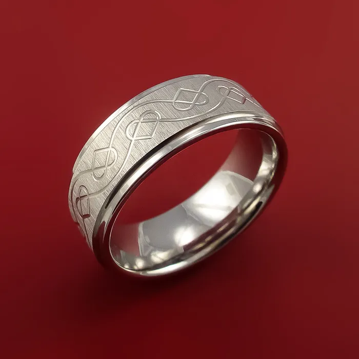 Titanium Celtic Heart Band Lashbrook Rings