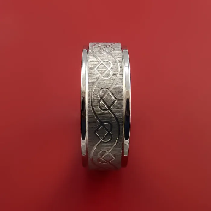 Titanium Celtic Heart Band Lashbrook Rings