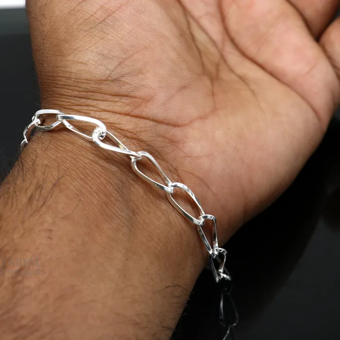 TRIBAL ORNAMENTS 8 bracelet 925 sterling silver handmade new fancy stylish solid chain bracelet stylish bracelet gifting elegant unisex jewelry nsbr510 Bracelets