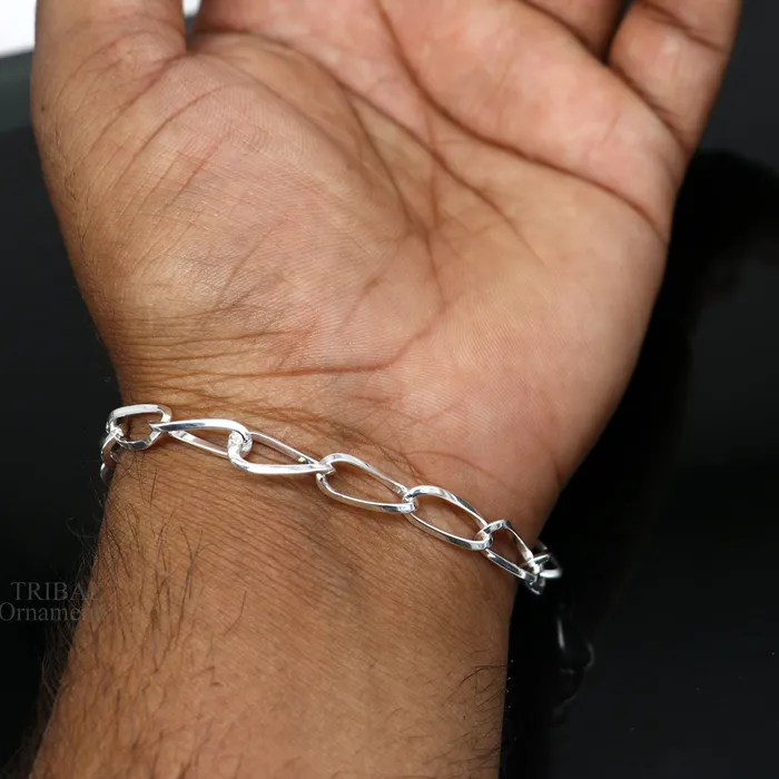 TRIBAL ORNAMENTS 8 bracelet 925 sterling silver handmade new fancy stylish solid chain bracelet stylish bracelet gifting elegant unisex jewelry nsbr510 Bracelets