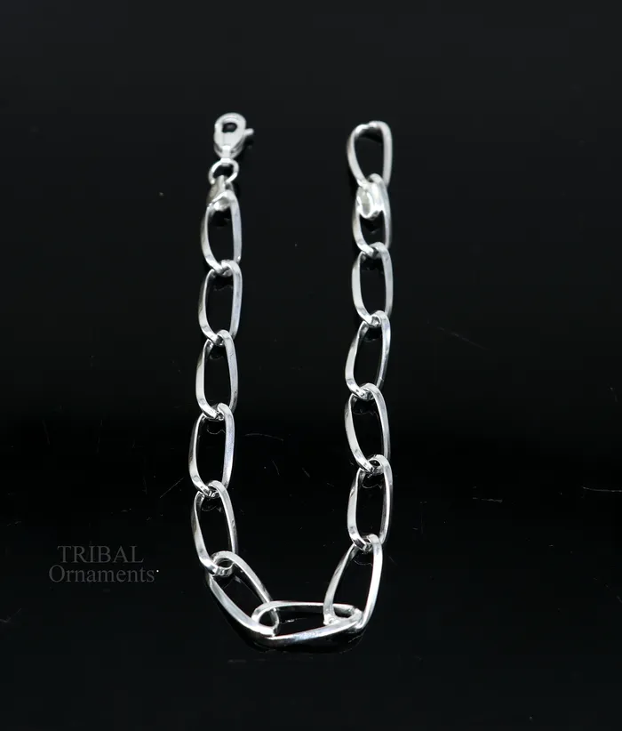 TRIBAL ORNAMENTS 8 bracelet 925 sterling silver handmade new fancy stylish solid chain bracelet stylish bracelet gifting elegant unisex jewelry nsbr510 Bracelets