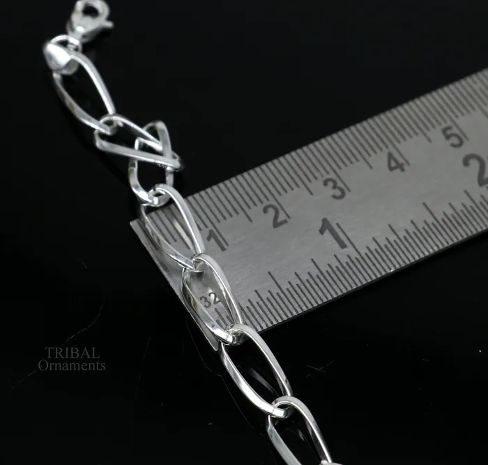 TRIBAL ORNAMENTS 8 bracelet 925 sterling silver handmade new fancy stylish solid chain bracelet stylish bracelet gifting elegant unisex jewelry nsbr510 Bracelets