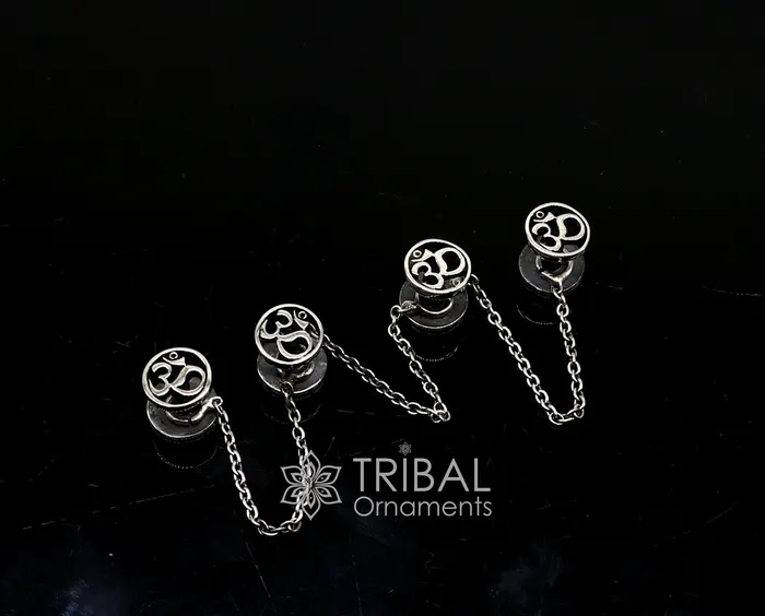 TRIBAL ORNAMENTS 925 Sterling silver handmade gorgeous sign Aum or OM design highquality buttons or cufflinks for kurtas best gifting jewelry btn30 Necklaces TRIBAL ORNAMENTS 925 Sterling silver handmade gorgeous sign Aum or OM design highquality buttons or cufflinks for kurtas best gifting jewelry btn30 Necklaces
