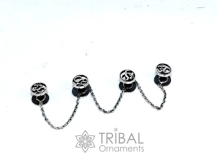TRIBAL ORNAMENTS 925 Sterling silver handmade gorgeous sign Aum or OM design highquality buttons or cufflinks for kurtas best gifting jewelry btn30 Necklaces TRIBAL ORNAMENTS 925 Sterling silver handmade gorgeous sign Aum or OM design highquality buttons or cufflinks for kurtas best gifting jewelry btn30 Necklaces
