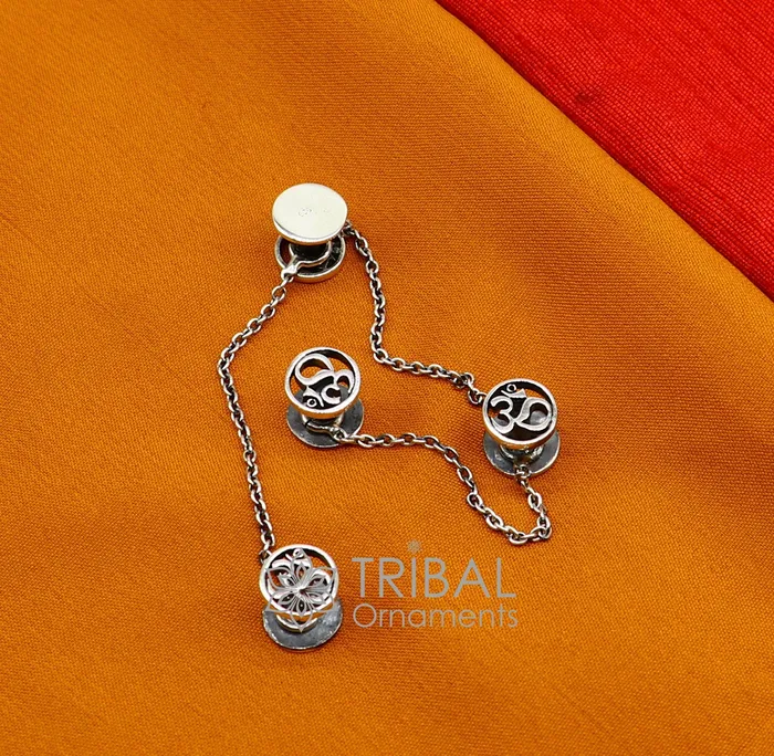 TRIBAL ORNAMENTS 925 Sterling silver handmade gorgeous sign Aum or OM design highquality buttons or cufflinks for kurtas best gifting jewelry btn30 Necklaces TRIBAL ORNAMENTS 925 Sterling silver handmade gorgeous sign Aum or OM design highquality buttons or cufflinks for kurtas best gifting jewelry btn30 Necklaces