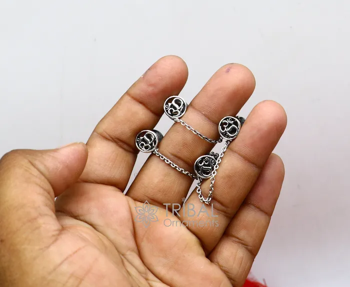 TRIBAL ORNAMENTS 925 Sterling silver handmade gorgeous sign Aum or OM design highquality buttons or cufflinks for kurtas best gifting jewelry btn30 Necklaces TRIBAL ORNAMENTS 925 Sterling silver handmade gorgeous sign Aum or OM design highquality buttons or cufflinks for kurtas best gifting jewelry btn30 Necklaces