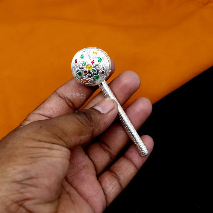 TRIBAL ORNAMENTS 925 sterling silver handmade newborn baby Jingling bells toy baby krishna gifting silver jhunjhuna silver temple article su1306 Necklaces TRIBAL ORNAMENTS 925 sterling silver handmade newborn baby Jingling bells toy baby krishna gifting silver jhunjhuna silver temple article su1306 Necklaces