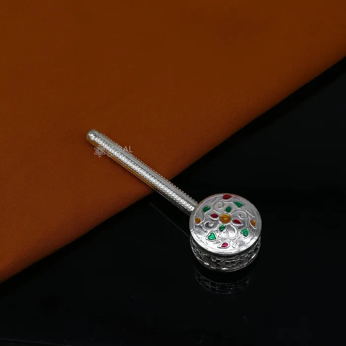 TRIBAL ORNAMENTS 925 sterling silver handmade newborn baby Jingling bells toy baby krishna gifting silver jhunjhuna silver temple article su1306 Necklaces TRIBAL ORNAMENTS 925 sterling silver handmade newborn baby Jingling bells toy baby krishna gifting silver jhunjhuna silver temple article su1306 Necklaces