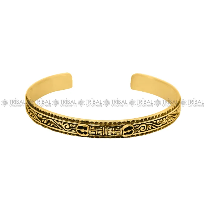 TRIBAL ORNAMENTS 925 sterling silver or Gold polished handmade vintage design Divine Bangle cuff bracelet kada best unisex tribal gifting jewelry Gcuff115 Bracelets TRIBAL ORNAMENTS 925 sterling silver or Gold polished handmade vintage design Divine Bangle cuff bracelet kada best unisex tribal gifting jewelry Gcuff115 Bracelets
