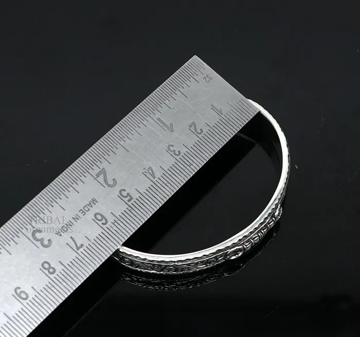 TRIBAL ORNAMENTS 925 sterling silver or Gold polished handmade vintage design Divine Bangle cuff bracelet kada best unisex tribal gifting jewelry Gcuff115 Bracelets