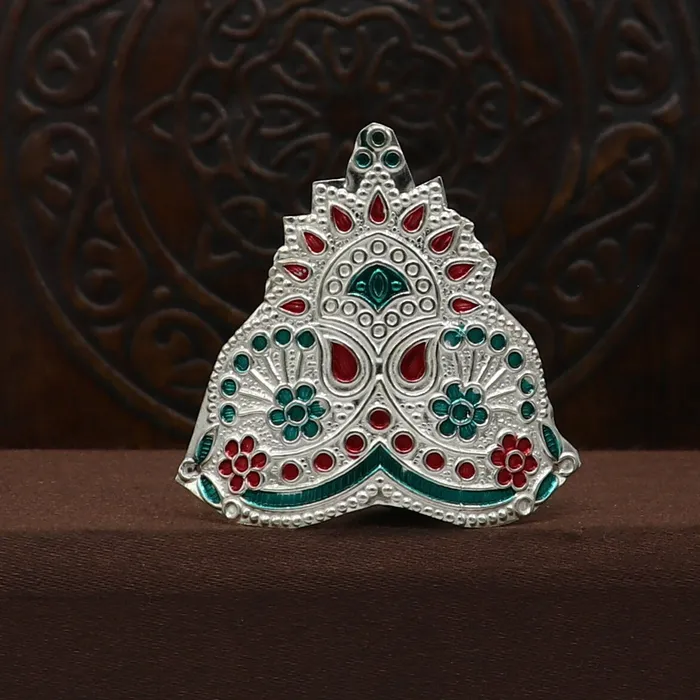 TRIBAL ORNAMENTS 925 sterling silver vintage antique design mukut crown amazing handmade enamel design silver god crown home temple god hat su1276 Rings TRIBAL ORNAMENTS 925 sterling silver vintage antique design mukut crown amazing handmade enamel design silver god crown home temple god hat su1276 Rings