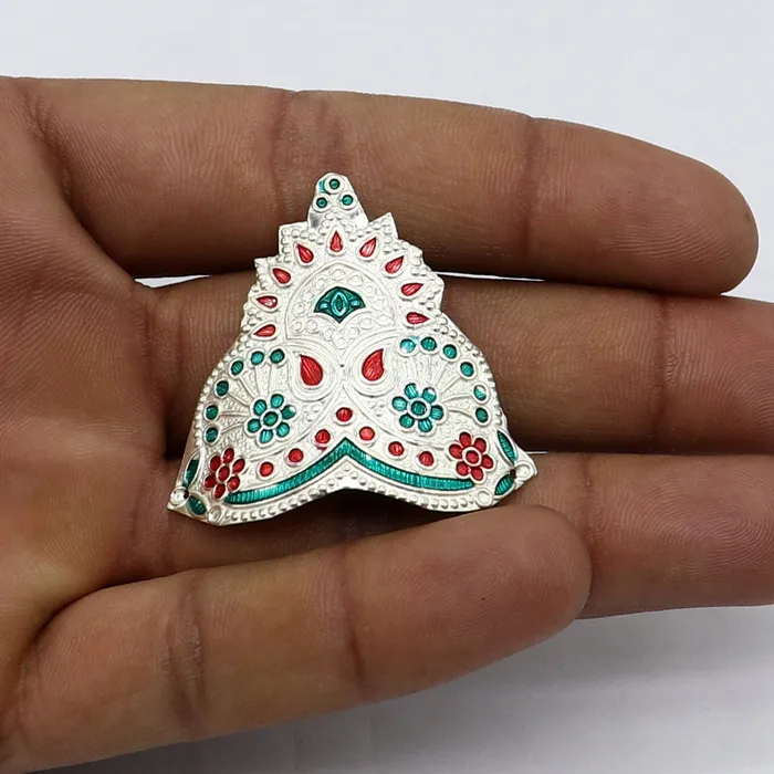 TRIBAL ORNAMENTS 925 sterling silver vintage antique design mukut crown amazing handmade enamel design silver god crown home temple god hat su1276 Rings TRIBAL ORNAMENTS 925 sterling silver vintage antique design mukut crown amazing handmade enamel design silver god crown home temple god hat su1276 Rings