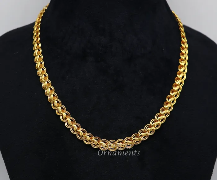 TRIBAL ORNAMENTS Bracelets 22kt yellow gold customized stylish stunning lotus chain all sizes gifting necklace new fancy stylish bracelet mens jewelry CH574 TRIBAL ORNAMENTS Bracelets 22kt yellow gold customized stylish stunning lotus chain all sizes gifting necklace new fancy stylish bracelet mens jewelry CH574