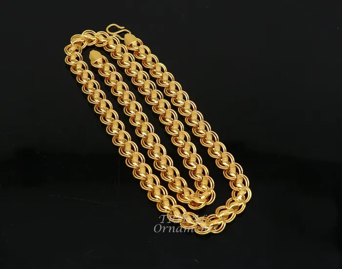 TRIBAL ORNAMENTS Bracelets 22kt yellow gold customized stylish stunning lotus chain all sizes gifting necklace new fancy stylish bracelet mens jewelry CH574 TRIBAL ORNAMENTS Bracelets 22kt yellow gold customized stylish stunning lotus chain all sizes gifting necklace new fancy stylish bracelet mens jewelry CH574