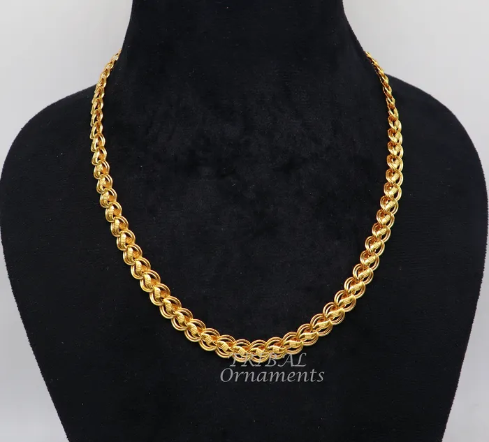 TRIBAL ORNAMENTS Bracelets 22kt yellow gold customized stylish stunning lotus chain all sizes gifting necklace new fancy stylish bracelet mens jewelry CH574 TRIBAL ORNAMENTS Bracelets 22kt yellow gold customized stylish stunning lotus chain all sizes gifting necklace new fancy stylish bracelet mens jewelry CH574