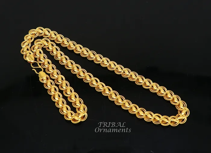 TRIBAL ORNAMENTS Bracelets 22kt yellow gold customized stylish stunning lotus chain all sizes gifting necklace new fancy stylish bracelet mens jewelry CH574 TRIBAL ORNAMENTS Bracelets 22kt yellow gold customized stylish stunning lotus chain all sizes gifting necklace new fancy stylish bracelet mens jewelry CH574