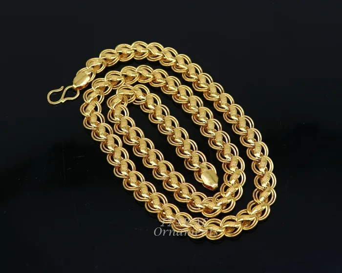 TRIBAL ORNAMENTS Bracelets 22kt yellow gold customized stylish stunning lotus chain all sizes gifting necklace new fancy stylish bracelet mens jewelry CH574 TRIBAL ORNAMENTS Bracelets 22kt yellow gold customized stylish stunning lotus chain all sizes gifting necklace new fancy stylish bracelet mens jewelry CH574