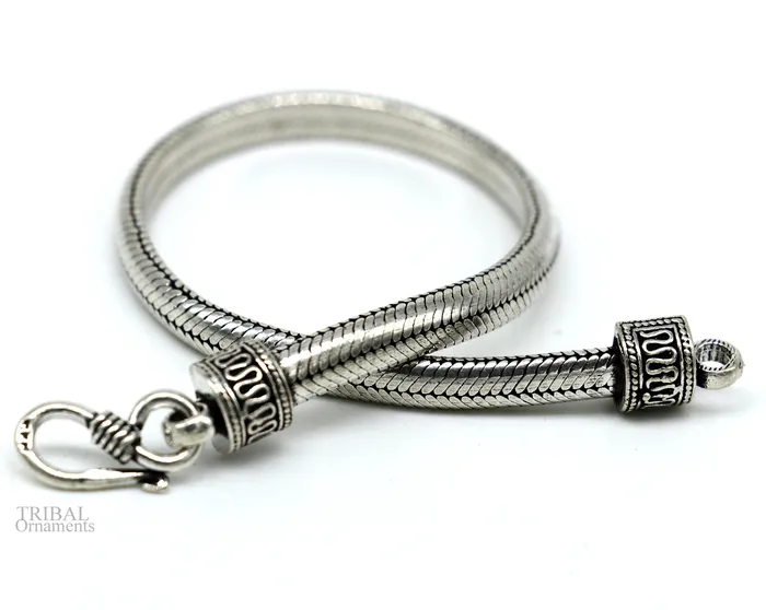 TRIBAL ORNAMENTS Bracelets 5mm 925 sterling silver handmade snake chain bracelet D shape chain bracelet half round snake chain bracelet unisex stylish jewelry sbr259 TRIBAL ORNAMENTS Bracelets 5mm 925 sterling silver handmade snake chain bracelet D shape chain bracelet half round snake chain bracelet unisex stylish jewelry sbr259