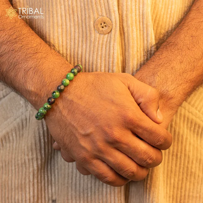 TRIBAL ORNAMENTS Bracelets 8 MM african turquoise natural stone handmade beaded bracelet customized unisex Jewelry stnbr114 TRIBAL ORNAMENTS Bracelets 8 MM african turquoise natural stone handmade beaded bracelet customized unisex Jewelry stnbr114
