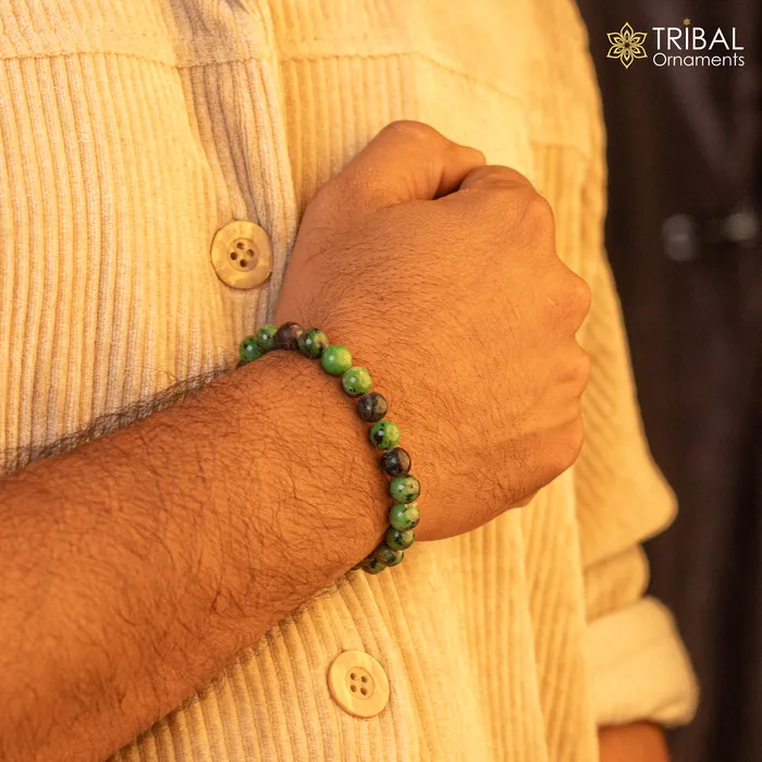 TRIBAL ORNAMENTS Bracelets 8 MM african turquoise natural stone handmade beaded bracelet customized unisex Jewelry stnbr114 TRIBAL ORNAMENTS Bracelets 8 MM african turquoise natural stone handmade beaded bracelet customized unisex Jewelry stnbr114