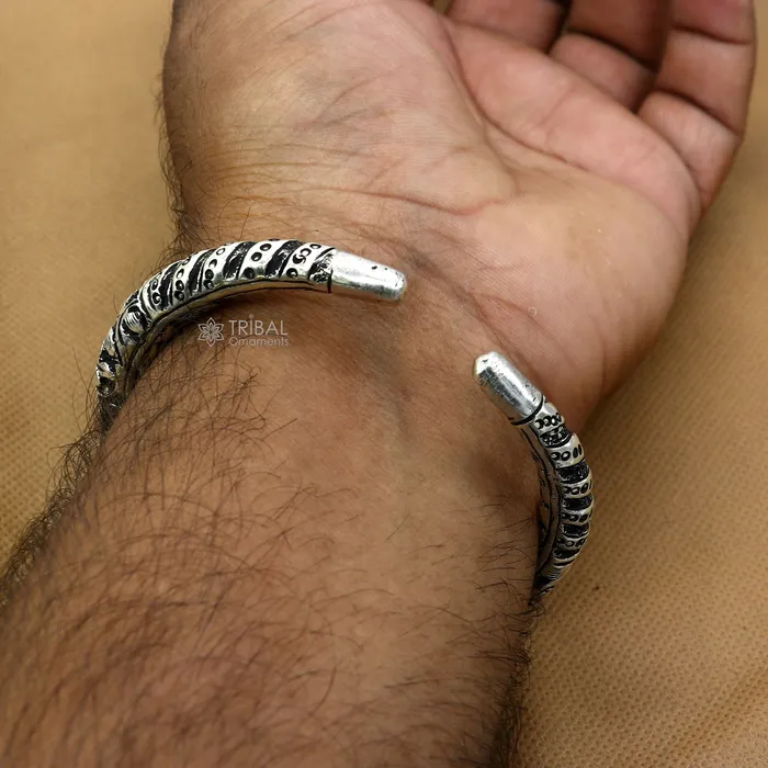 TRIBAL ORNAMENTS Bracelets 925 Sterling silver handmade fabulous chitai work customized bangle bracelet kada unisex tribal ethnic cultural jewelry nsk840 TRIBAL ORNAMENTS Bracelets 925 Sterling silver handmade fabulous chitai work customized bangle bracelet kada unisex tribal ethnic cultural jewelry nsk840