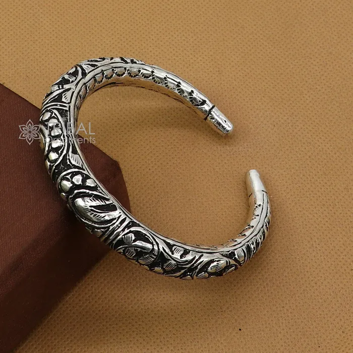 TRIBAL ORNAMENTS Bracelets 925 Sterling silver handmade fabulous chitai work customized bangle bracelet kada unisex tribal ethnic cultural jewelry nsk840 TRIBAL ORNAMENTS Bracelets 925 Sterling silver handmade fabulous chitai work customized bangle bracelet kada unisex tribal ethnic cultural jewelry nsk840
