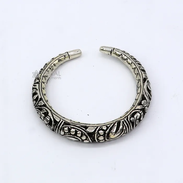 TRIBAL ORNAMENTS Bracelets 925 Sterling silver handmade fabulous chitai work customized bangle bracelet kada unisex tribal ethnic cultural jewelry nsk840 TRIBAL ORNAMENTS Bracelets 925 Sterling silver handmade fabulous chitai work customized bangle bracelet kada unisex tribal ethnic cultural jewelry nsk840