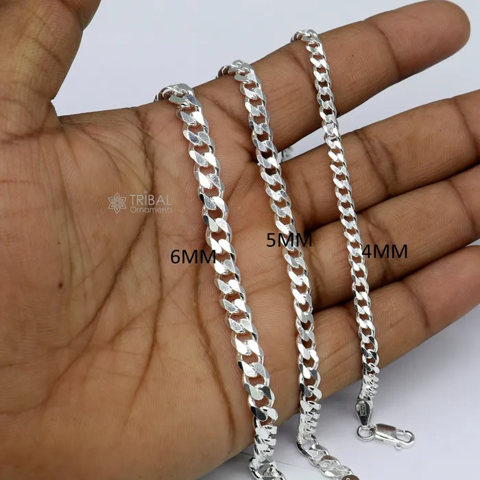TRIBAL ORNAMENTS Bracelets 925 Sterling silver handmade shiny stylish 4mm 5mm 6mm plain bracelet for both boys and girls solid chain heavy bracelet sbr708 TRIBAL ORNAMENTS Bracelets 925 Sterling silver handmade shiny stylish 4mm 5mm 6mm plain bracelet for both boys and girls solid chain heavy bracelet sbr708