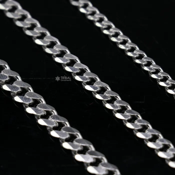 TRIBAL ORNAMENTS Bracelets 925 Sterling silver handmade shiny stylish 4mm 5mm 6mm plain bracelet for both boys and girls solid chain heavy bracelet sbr708 TRIBAL ORNAMENTS Bracelets 925 Sterling silver handmade shiny stylish 4mm 5mm 6mm plain bracelet for both boys and girls solid chain heavy bracelet sbr708