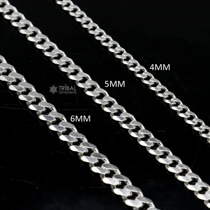 TRIBAL ORNAMENTS Bracelets 925 Sterling silver handmade shiny stylish 4mm 5mm 6mm plain bracelet for both boys and girls solid chain heavy bracelet sbr708 TRIBAL ORNAMENTS Bracelets 925 Sterling silver handmade shiny stylish 4mm 5mm 6mm plain bracelet for both boys and girls solid chain heavy bracelet sbr708