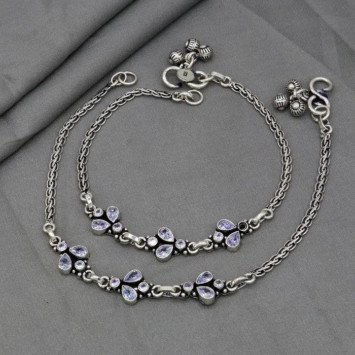 TRIBAL ORNAMENTS Bracelets 925 sterling silver handmade stylish cut stone anklets amazing Ankle bracelet for gifting belly dance jewelry ank636 TRIBAL ORNAMENTS Bracelets 925 sterling silver handmade stylish cut stone anklets amazing Ankle bracelet for gifting belly dance jewelry ank636