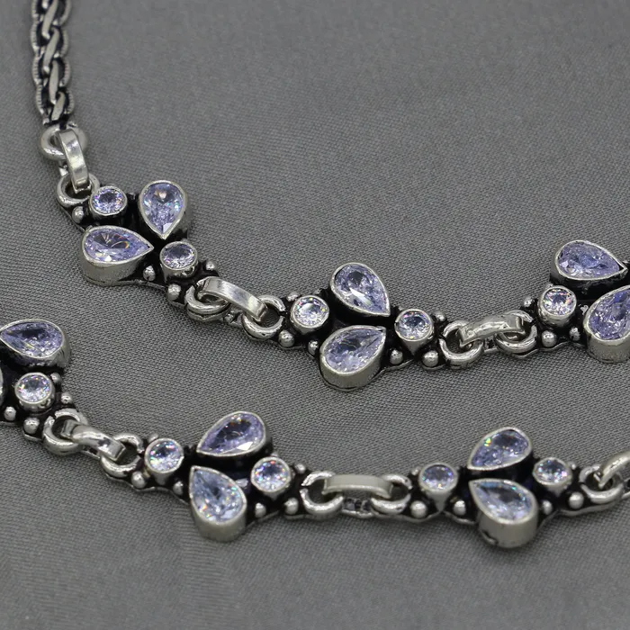 TRIBAL ORNAMENTS Bracelets 925 sterling silver handmade stylish cut stone anklets amazing Ankle bracelet for gifting belly dance jewelry ank636