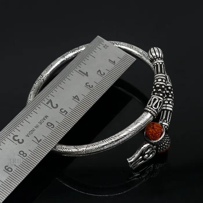 TRIBAL ORNAMENTS Bracelets 925 sterling silver idol shiva trident or trishul bangle pretty customized Babubali bangle kada bracelet unisex designer jewelry nssk668