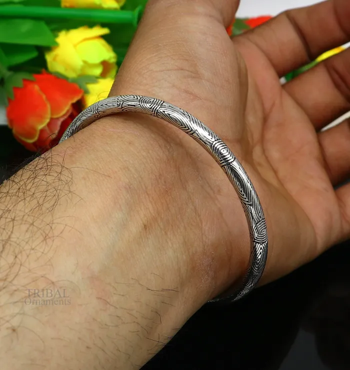 TRIBAL ORNAMENTS Bracelets 925 sterling silver idol shiva trident or trishul bangle pretty customized Babubali bangle kada bracelet unisex designer jewelry nssk668