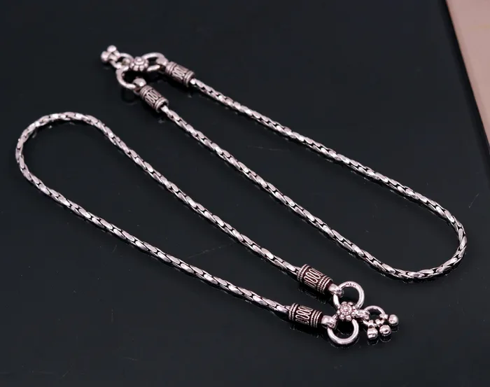 TRIBAL ORNAMENTS Bracelets 925 sterling silver solid handmade chain anklets customized feet bracelet light weight belly dance tribal jewelry gifting to her ank141