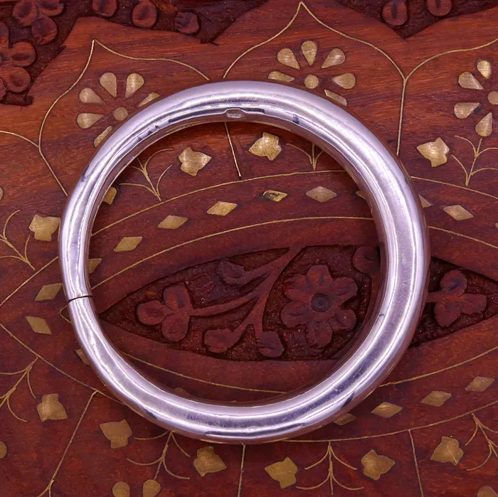 TRIBAL ORNAMENTS Bracelets 925 sterling silver vintage plain design handmade open face adjustable bangle bracelet kada cuff bracelet for unisex gifting india nsk228