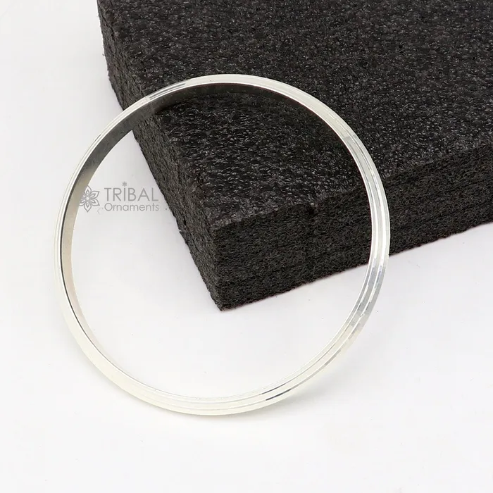 TRIBAL ORNAMENTS Bracelets Solid 925 sterling silver handmade punjabi sikha bangle bracelet kada all sized mens or girls bangle kada daily use jewelry nsk789