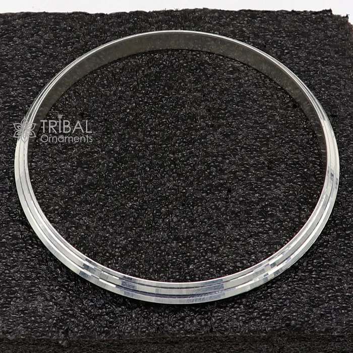 TRIBAL ORNAMENTS Bracelets Solid 925 sterling silver handmade punjabi sikha bangle bracelet kada all sized mens or girls bangle kada daily use jewelry nsk789