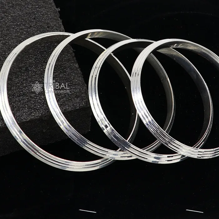 TRIBAL ORNAMENTS Bracelets Solid 925 sterling silver handmade punjabi sikha bangle bracelet kada all sized mens or girls bangle kada daily use jewelry nsk789