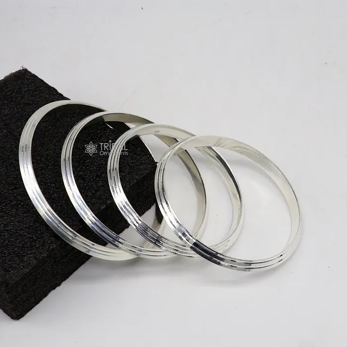 TRIBAL ORNAMENTS Bracelets Solid 925 sterling silver handmade punjabi sikha bangle bracelet kada all sized mens or girls bangle kada daily use jewelry nsk789