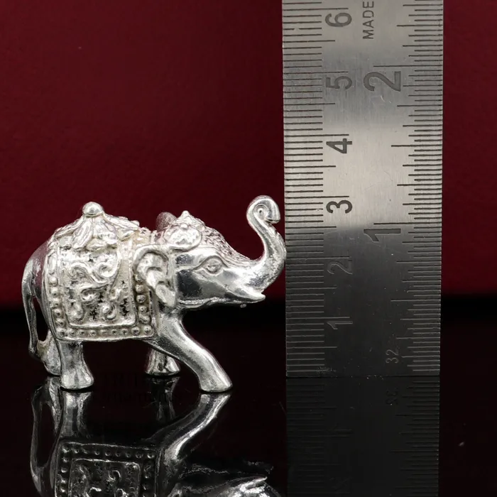 TRIBAL ORNAMENTS Divine 925 sterling silver handmade work small elephant for home temple for wealth and prosperity art501 Necklaces