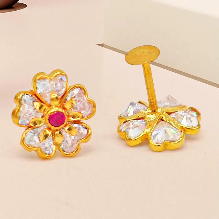 TRIBAL ORNAMENTS Earrings 14kt yellow gold handmade fabulous orange Stone excellent vintage flower design stud earrings pair unisex jewelry er178 TRIBAL ORNAMENTS Earrings 14kt yellow gold handmade fabulous orange Stone excellent vintage flower design stud earrings pair unisex jewelry er178