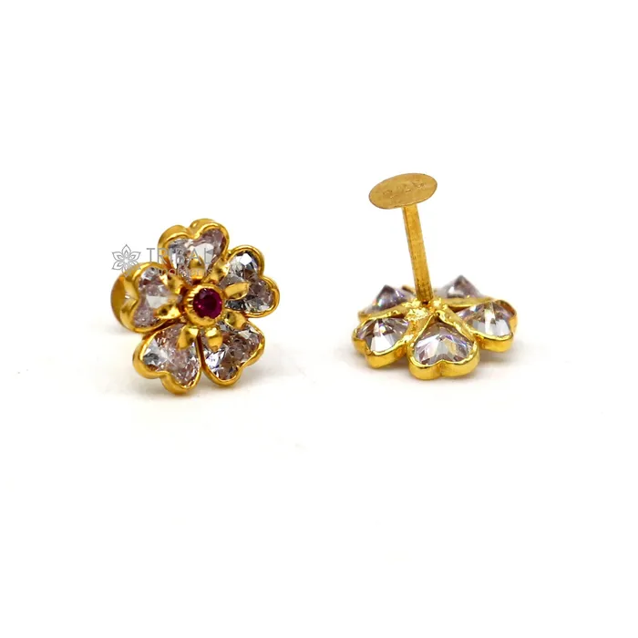 TRIBAL ORNAMENTS Earrings 14kt yellow gold handmade fabulous orange Stone excellent vintage flower design stud earrings pair unisex jewelry er178 TRIBAL ORNAMENTS Earrings 14kt yellow gold handmade fabulous orange Stone excellent vintage flower design stud earrings pair unisex jewelry er178