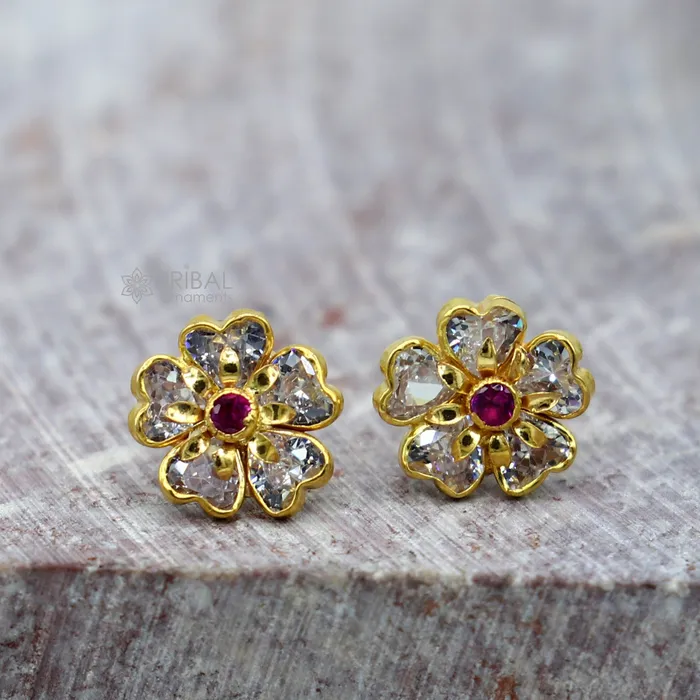 TRIBAL ORNAMENTS Earrings 14kt yellow gold handmade fabulous orange Stone excellent vintage flower design stud earrings pair unisex jewelry er178 TRIBAL ORNAMENTS Earrings 14kt yellow gold handmade fabulous orange Stone excellent vintage flower design stud earrings pair unisex jewelry er178