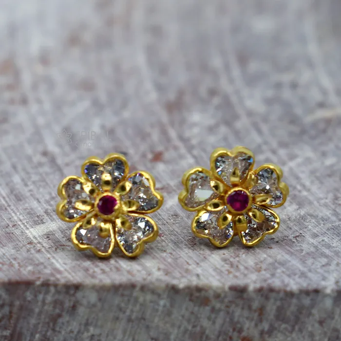 TRIBAL ORNAMENTS Earrings 14kt yellow gold handmade fabulous orange Stone excellent vintage flower design stud earrings pair unisex jewelry er178 TRIBAL ORNAMENTS Earrings 14kt yellow gold handmade fabulous orange Stone excellent vintage flower design stud earrings pair unisex jewelry er178
