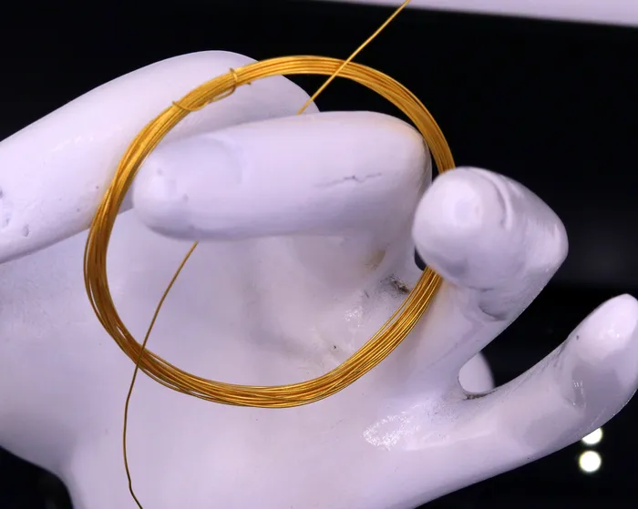 TRIBAL ORNAMENTS Handmade 22karat solid gold wire 12 inches hard round 20 gauge wire or jewelry wire for making excellent custom jewelry Necklaces