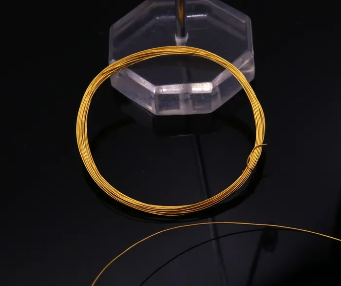 TRIBAL ORNAMENTS Handmade 22karat solid gold wire 12 inches hard round 20 gauge wire or jewelry wire for making excellent custom jewelry Necklaces